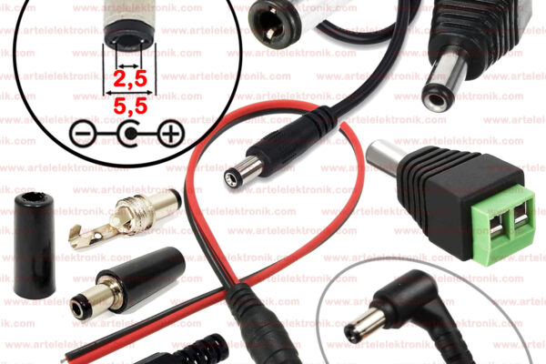FİŞ (ADAPTÖR DC POWER) (5,5 X 2,5)MM (ERKEK) 50394