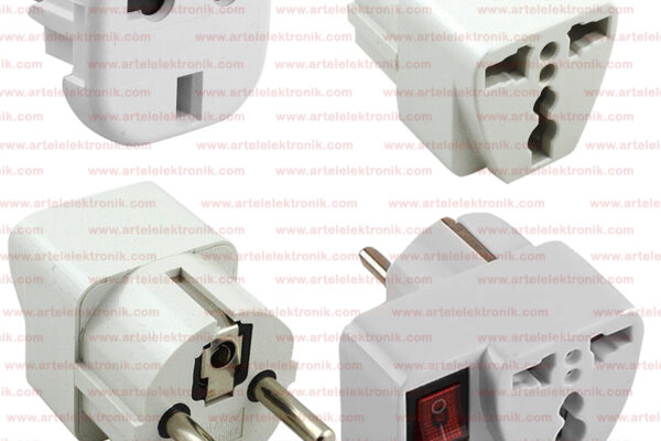 ÇEVİRİCİ FİŞ (ELEKTRİK) (TÜRK TYPE F ERKEK) TO (İNGİLİZ TYPE G DİŞİ) 50626
