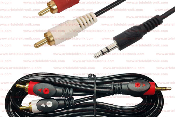 ARA KABLO (AUX) (3,5MM 3B STEREO ERKEK) TO (2 X RCA ERKEK) 50759