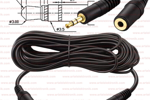 ARA KABLO (AUX UZATMA) (3,5MM 3B STEREO ERKEK) TO (3,5MM 3B STEREO DİŞİ) 50809